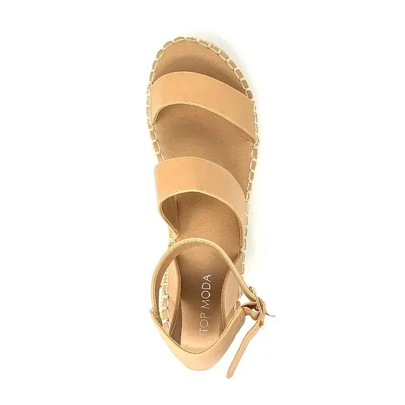 FINAL PRICE! Butterscotch Tan Platform Espadrille Sandals - Picture 6 of 6